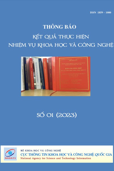 Thông báo kết quả thực hiện nhiệm vụ khoa học và công nghệ số 1 năm 2023