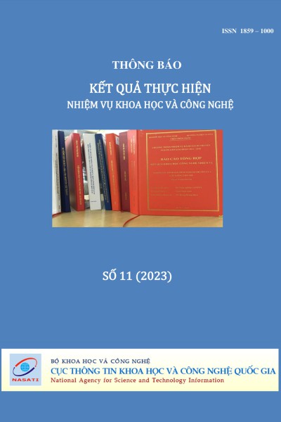 Thông báo kết quả thực hiện nhiệm vụ khoa học và công nghệ số 11 năm 2023