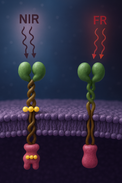 Phytochrome vi khuẩn làm khung cho thiết kế thụ thể tyrosine kinase điều khiển bằng ánh sáng cận hồng ngoại