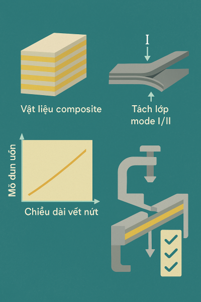 Phát triển quy trình thử nghiệm tiêu chuẩn và phương pháp xử lý dữ liệu cải tiến cho hiện tượng tách lớp hỗn hợp I/II trong vật liệu composite nhiều lớp