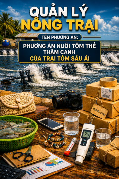Phương án nuôi tôm thẻ thâm canh của trại tôm Sáu Ái